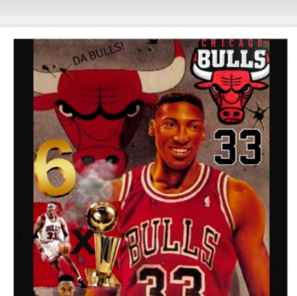 NEW!💯 SCOTTIE PIPPEN 8.5x11 GLOSSY COLOR ART CHICAGO BULLS SELF CREATED POSTER! - Picture 2 of 4